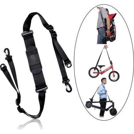 (Schwarzer) Tragegurt M365 – Hochdichtes Nylon – Längenverstellbar – max. 40 kg (1/4)