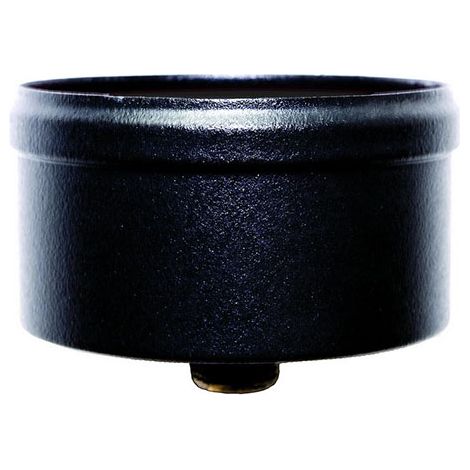 MBM – Bouchon de condensation 80 mm – Échappement en acier inoxydable peint noir – Compatible avec poêle à pellets – Collier pour fumisterie
