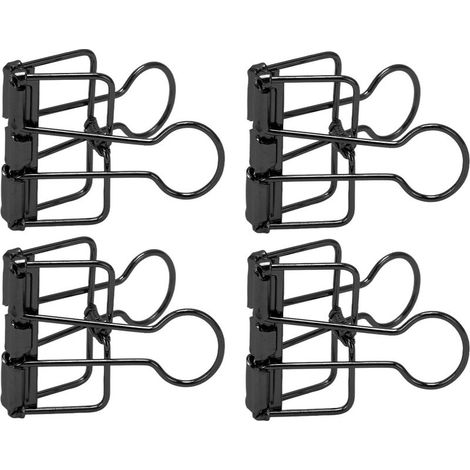 50 Agrafes Métalliques pour Reliure de Documents, Rapports et Papiers, Noires (1/5)