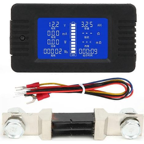 PZEM-015 Multifunktionales Batteriemessgerät mit LCD-Digitalanzeige und 300-A-Shunt