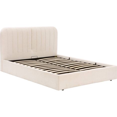 Letto contenitore cala rettangolare 160x200 cm beige - Atmosphera créateur d'intérieur (1/5)
