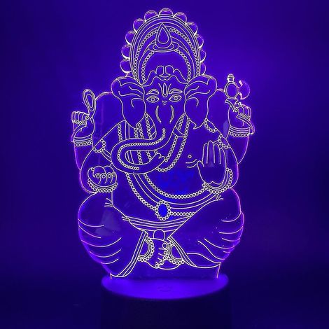 Veilleuse LED 3D chrétienne à couleurs changeantes pour chambre à coucher
