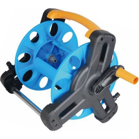 Chariot enrouleur tuyau arrosage 35m support rangement durite plastique métal jardin pelouse ferme lavage voiture (1/5)