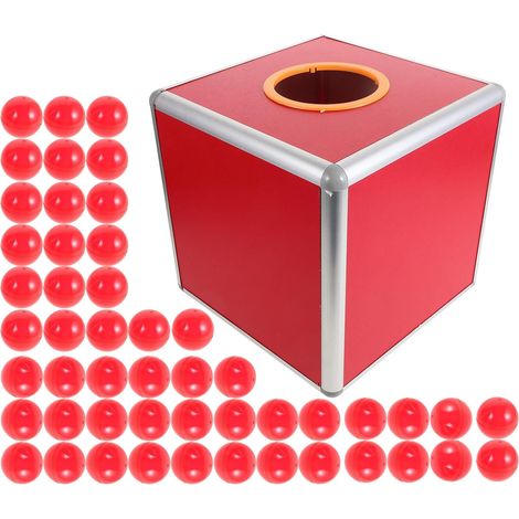 Boîte de Tombola avec Grosse Capacité en Alliage D'aluminium et MDF Design Moderne et Accessoires Boules de Tombola pour Jeux de Loto et Urne de Vote (1/5)