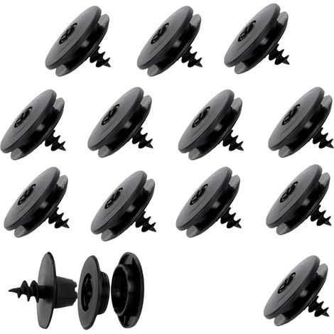 Set mit 12 Autofußmatten, 3-in-1 Universalclip für Autofußmatten, Knopf- und Clipverschluss, zur Befestigung an den Autofußmatten.