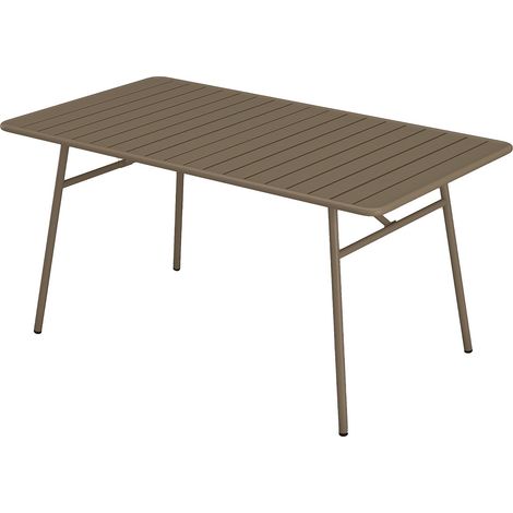Tavolo da giardino L.160 cm in Metallo Tortora  - MIRMANDE di MYLIA