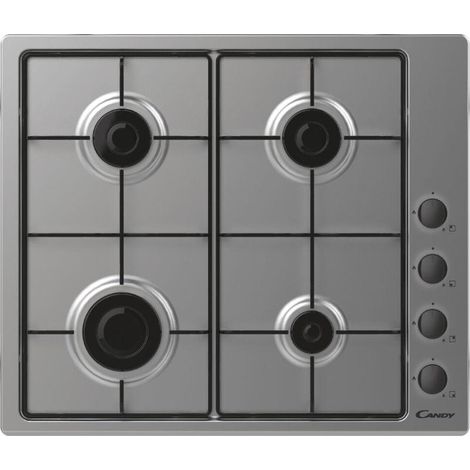 Candy CHW6LBX 4 Burner Gray Stainless Steel Cooktop 60cm