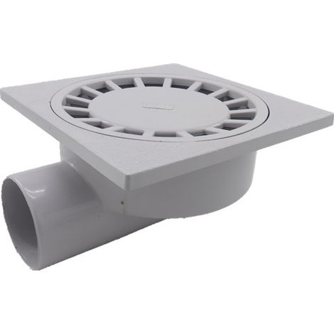Ferme-Siphon en PVC, Gris, 200x200 mm (1/5)