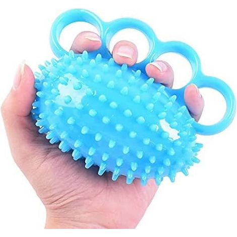 Hand Grip Exerciser - Four Finger Squeeze Ball - Physical Therapy Stress Ball for Arthritis Stroke Rehabilitation - 4 7 X 3 9 Inch - 10 Lbs Resistance - 1 Piece (1/5)