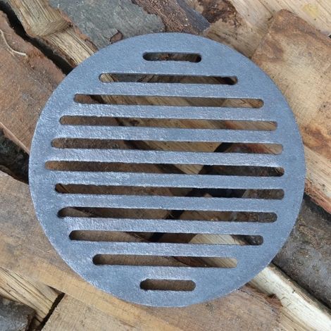 SEZAM - Grille de four Ø21,5 cm en fonte, grille de cheminée ronde, grille à cendres, grille de table pour poêle à bois, grille de four, grille de cheminée (1/5)