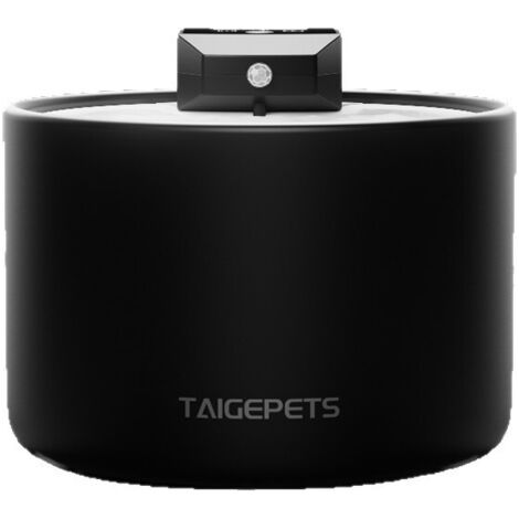 Fontaine à eau sans fil en céramique pour animaux, chauffante, silencieuse, capteur de mouvement, distribution automatique, batterie 2500 mAh, noir (1/5)