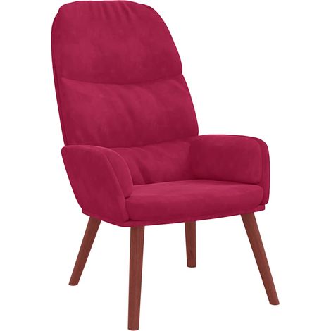 Maison Exclusive - Sedia Relax Rosso Vino in Velluto