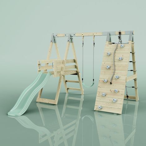 Structure à grimper PolarPlay Pingouin Vert 288 x 370 cm