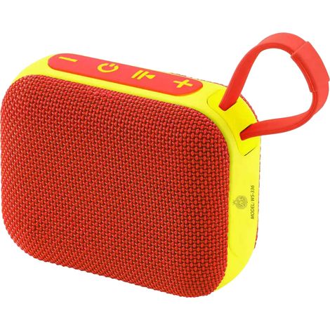 L'Arcolaio Speaker Bluetooth Rettangolare FM Rosso/Giallo 10,1x8,2x4,6 cm
