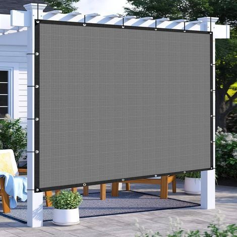 Voile d'ombrage avec œillets - Filet d'ombrage de jardin - 2 x 3 m - Protection solaire - Filet d'ombrage pour serre, terrasse, plantes, poulailler - Coupe-vent - Perméable à l'eau (1/5)