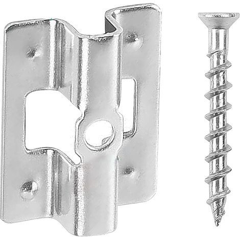 Lot de 100 clips de terrasse, en acier inoxydable, avec vis, WPC, en acier inoxydable, de 7 mm, pour fermeture de sol en bambou (1/5)