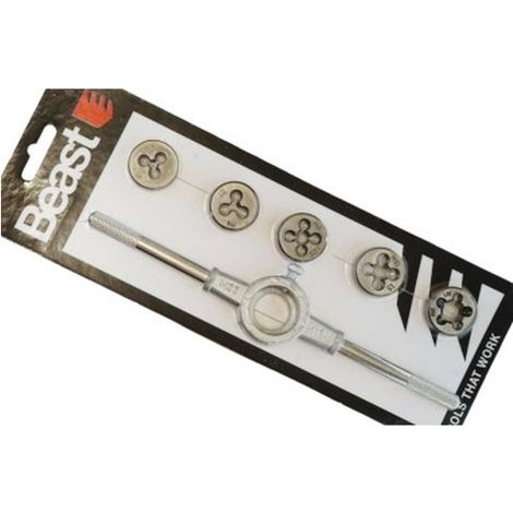 Filières 6 x M5-M12 - HCS Metric - Outils de Précision pour Filetage - Idéal pour Réparations - Beast (1/4)