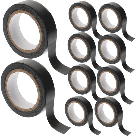 Cinta Eléctrica Negra de Pvc, 10 rouleaux pour électriciens (1/5)