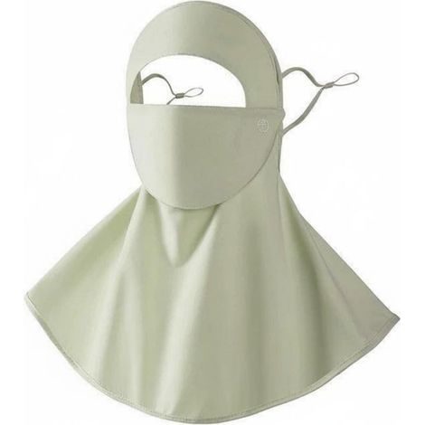 Anti-Frost Scarf for Women, Face Veil, Neck Gaiter, Breathable Cooling Nylon Fabric with Drinking Opening, Face and Neck Gaiter, Suitable for, Light Green (1/4)