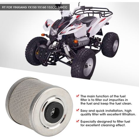 Filtro de combustible de aluminio para motores, compatible con YINXIANG YX150 YX160 de 150 cc y 160 cc.
