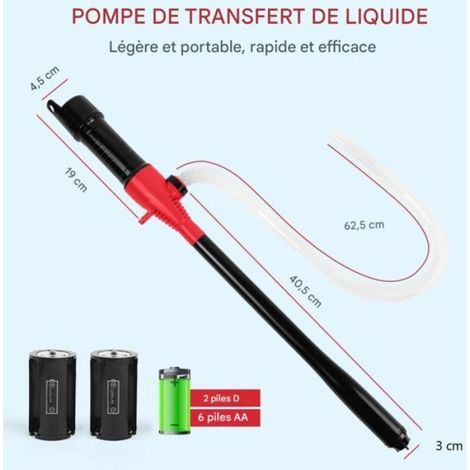Pompe De Transfert - 8 L/min - Pour Gaz Eau Huile - Alimentation Piles AA/D - Tube 33 Mm - 1 Pièce (1/5)
