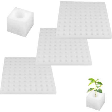 300 Éponges Hydroponiques sans Sol, Cubes de Culture Hydroponique pour Semis et Germination, Éponges de Culture pour Serre, Jardin Potager, Légumes et Plantes (1/5)