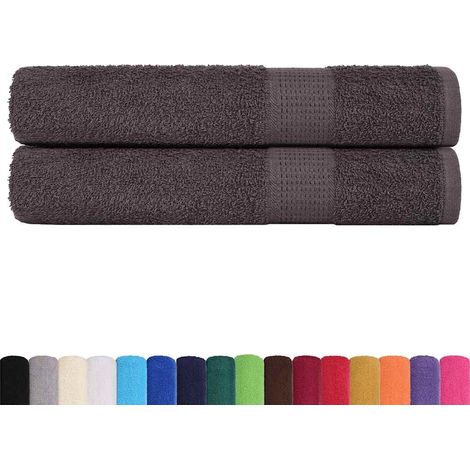 Serviettes de sauna FROGN 2 pcs anthracite 80x200 cm 360 g/m²