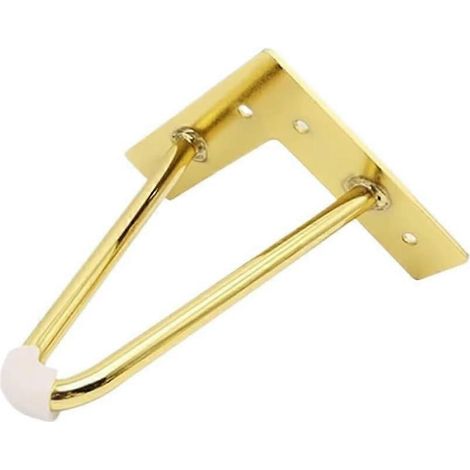 Pieds de meubles, ensemble de pieds de table en forme d'épingle à cheveux dorée, pieds de support en métal robuste avec vis, ensemble de 4 pièces, 18 cm. (1/5)