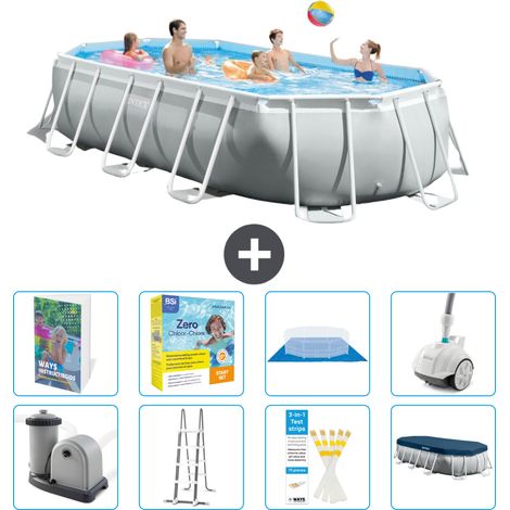 Prism Frame Pool Oval - 503x274x122 cm - 9-teilig S544