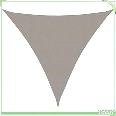 Voile d'ombrage - FAFEICY - 4x4x4 m - Triangulaire - 160 g/m² - Gris clair (1/5)