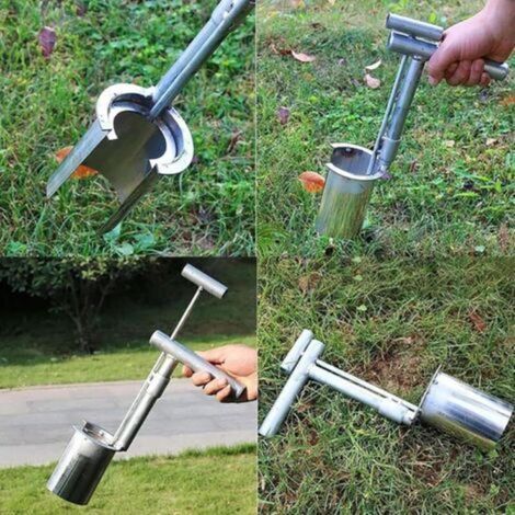 Outil de Plantation de bulbes, transplanteur de Outil de Transplantation de Jardin Portable,Outil de Plantation de bulbes en Acier Inoxydable, Outil de Transplantation (1/4)