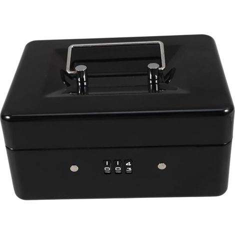 Small Padlock Box Secure Storage Box for Documents and Objects Portable Sturdy Box for Office and Multiple Use (1/5)