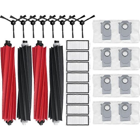 Accessoires et pièces de rechange compatibles avec les aspirateurs Roborock Q5 Max+ / Q5 DuoRoller+ : brosse principale, filtre HEPA, sac à poussière. (1/5)
