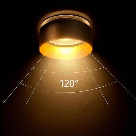 KYOTECH LED Spot de Plafond,Noir et or LED Encastrable Dimmable Module LED remmnable 3000K-6500K blanc chaud 500LM Trou 65-68mm, pour Cuisine Chambre Salon (1/4)