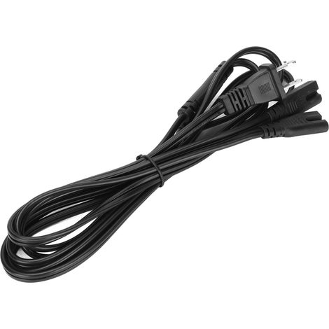 Câble d'alimentation en Y polarisé double IEC320 C7 vers Nema 1-15P, 1,8 m (5,9 pieds), calibre 18 AWG, prise américaine, 125-250 V (1/5)