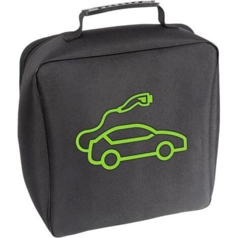 Large storage bag for EV electric car trunk, charging cable or jumper cables, 600D water-resistant fabric, hook and loop backing (1/5)