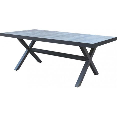 Tavolo Mackay 200x100x75 h cm in Alluminio Antracite (1/5)