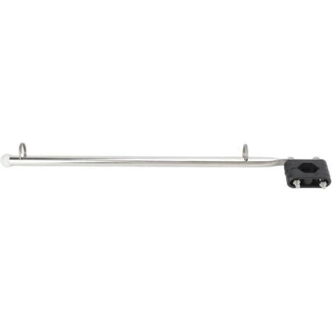 Mât de drapeau de Type Rail marin 390mm/15,35 pouces, réglable en acier inoxydable pour bateaux, Yachts, voiliers, hors-bord (1/5)