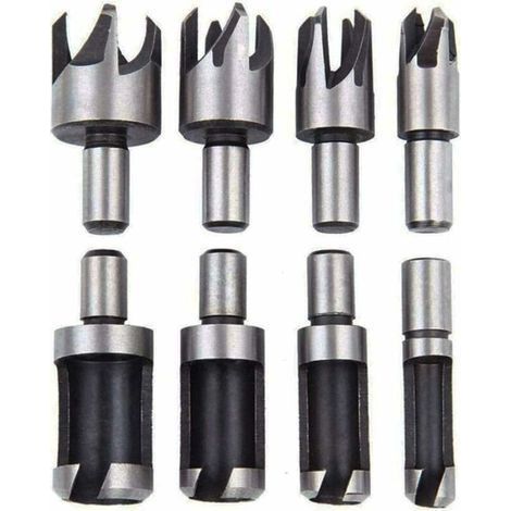 Holzdübel-Bohrer-Set mit 8 Stück zur Herstellung von Holzdübeln, Schneidwerkzeugen für Holzdübel, -stifte, -zapfen und -bolzen (1/5)