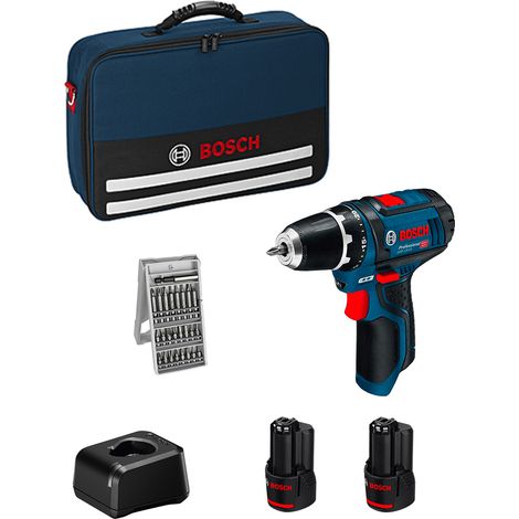 Bosch Professional – Perceuse-visseuse sans fil 12V avec 2 batteries 2Ah – Couple 30Nm – Vitesse 0-1300 tr/min – Sacoche incluse - 12V-15 (1/10)