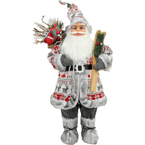 Figurines du Père Noël, décorations de Noël sur pied avec figurines du Père Noël, poupées du Père Noël, figurines de Noël à collectionner, décoration de table (1/4)