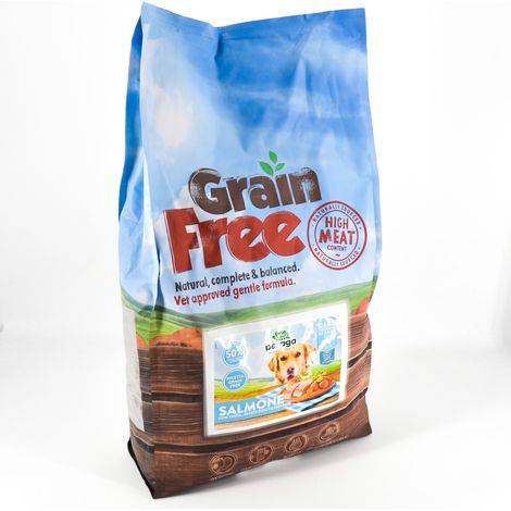 CROCCHETTE PERAGA GRAIN FREE PER CANE ADULTO TAGLIA GRANDE 12KG SALMONE CIBO PER CANI