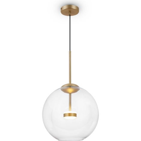 Maytoni Cometa Plafoniera a sospensione moderna Cometa LED integrata oro opaco con paralume in vetro (1/2)