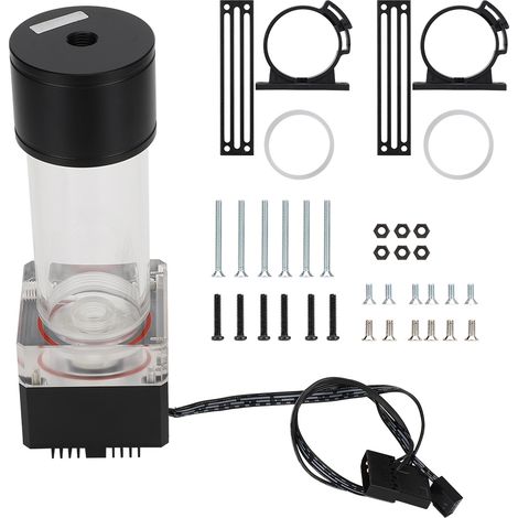 Pompe à eau pour PC avec réservoir intégré FS6MA-19, protections multiples (Noir) (1/5)