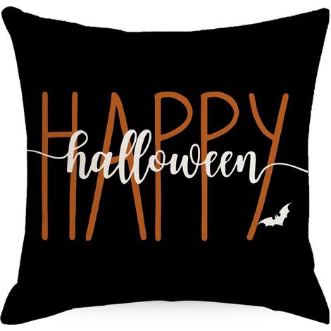 Taies d'oreiller décoratives d'Halloween 45 x 45 cm, lot de 4, pour une fête d'Halloween (1/5)