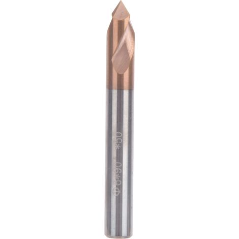 Foret de repérage revêtement en silicone titane dureté 55HRC pour fraiseuse tournant D5 x 50 2T 90 °