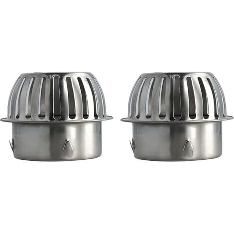 Stainless Steel Floor Drain, Downspout Gutter Filter, Anti-Blocking and Rat Prevention, Suitable for Balcony Floor Drains with Diameter 110 mm (2 Pieces) (1/4)