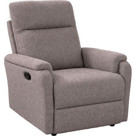 Home Heavenly® – Sillón reclinable ROID con palanca lateral, butaca tapizada en tela resistente, 2 posiciones con reposapiés ele Color: Beige (1/5)