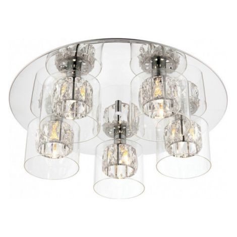 Endon Verina - Chrome affleurant à 5 ampoules, verre, G9 (1/4)