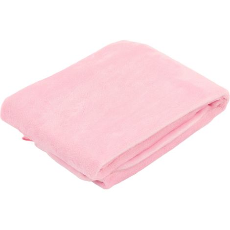 Châle chauffant électrique doux et anti-peluches, 3 niveaux de chaleur, couverture chauffante USB avec minuterie, rose (1/5)